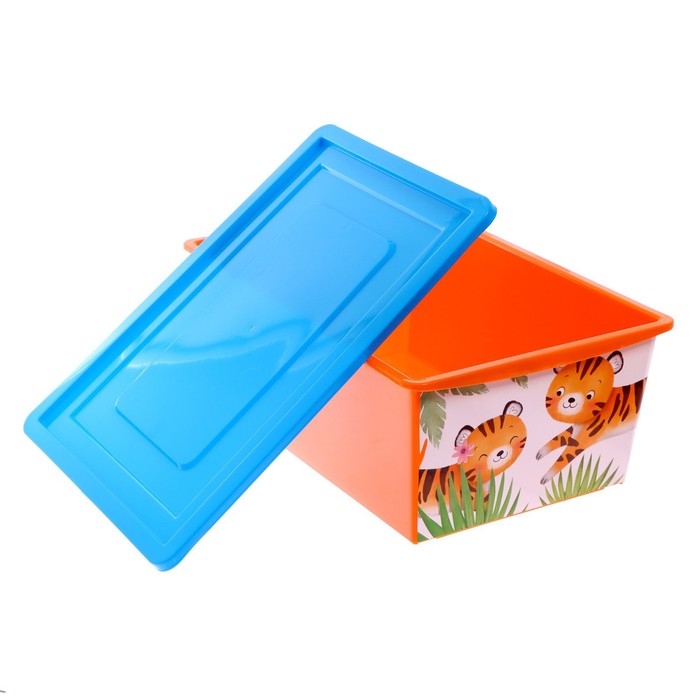 Ящик для игрушек, с крышкой, «Счастливое детство», объём 30 л - фото 1882334891