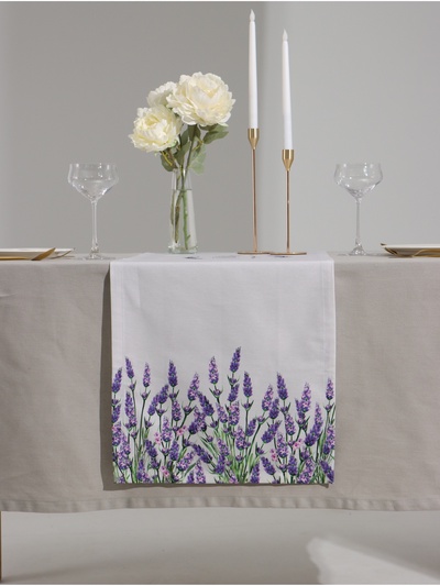 Дорожка на стол «Этель» Lavender 40×146 см, 100% хлопок, саржа 190 г/м²