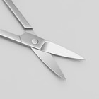 Ножницы маникюрные «Premium», загнутые, широкие, 9 см, на блистере, цвет серебристый - фото 7152125