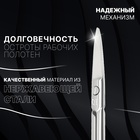Ножницы маникюрные «Premium», прямые, широкие, 9,5 см, на блистере, цвет серебристый - фото 7778809