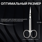 Ножницы маникюрные «Premium», загнутые, узкие, 10,5 см, на блистере, цвет серебристый - Фото 3