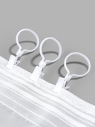 Кольцо для штор, с зажимом, d=33/38 мм, 12 шт., белое - Фото 3