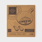 Набор для подачи сыра Magistro Shape, 2 ножа, доска, акация - Фото 13