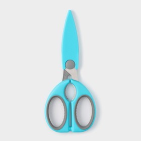 Ножницы кухонные Доляна «Эльба», 22 см, цвет голубой
