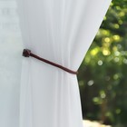 Подхват для штор «Камушки», d=3×51 см, тёмно-коричневый - Фото 3