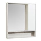 Зеркальный шкаф Aquaton Флай 80» цвет белый, дуб крафт - фото 300697314