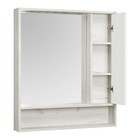 Зеркальный шкаф Aquaton Флай 80» цвет белый, дуб крафт - Фото 2