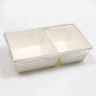 Салатник двухсекционный, белый, 20 х 12 х 5,5 см, 0,8 л - фото 9541477