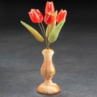 Ваза "Тюльпаны" 5 цветков, в вазе , селенит - фото 9541482
