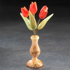 Ваза "Тюльпаны" 5 цветков, в вазе , селенит - Фото 2