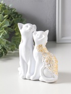 Фигурка полистоун «Кот и Кошка» белый, 14×13 см  (артикул 7674617)  большой выбор товаров оптом и в розницу по низким ценам с доставкой
