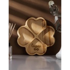 Менажница деревянная авторская Adelica «Сердце», 22×22×2,5 см, цельный массив кедра - фото 28134630