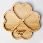 Менажница деревянная авторская Adelica «Сердце», 22×22×2,5 см, цельный массив кедра - фото 28134631