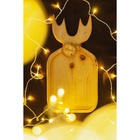 Доска разделочная деревянная авторская Adelica «Рога», 35×18×2,5 см, цельный массив кедра, цвет молочный - Фото 5