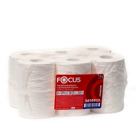Туалетная бумага Focus Premium с центральной подачей, 2 слоя, 120 м
