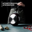 Сковорода Доляна Promo, d=22 см, h=5 см, пластиковая ручка, антипригарное покрытие, алюминий, бордовая - Фото 3