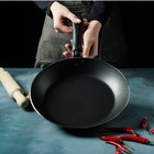 Сковорода Доляна Promo, d=23.5 см, h=4 см, пластиковая ручка, антипригарное покрытие, алюминий, бордовая - Фото 5