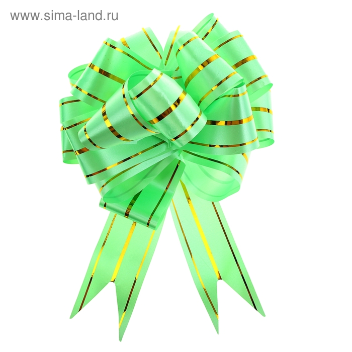 Бант-шар №4,5 "Золотое сечение", цвет зелёный - Фото 1