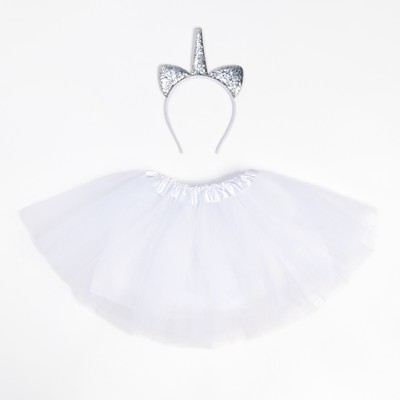 Набор для фотосессии KAFTAN «Пони»: юбка и ободок, белый, рост 86-104 см