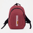 Рюкзак на молнии, цвет бордовый - фото 9541941