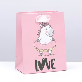 Пакет подарочный, упаковка, «Любовь единорога», 14 х 11 х 6,5 см