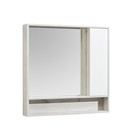 Зеркальный шкаф Aquaton «Флай 100» цвет белый, дуб крафт - Фото 1