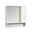 Зеркало – шкаф для ванной комнаты AQUATON «Флай 100», 1000×130×910 мм, цвет белый/дуб крафт - Фото 1