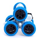 Машинка - перевертыш «Экстримал», пульт в виде часов, работает от аккумулятора, цвет синий - Фото 3