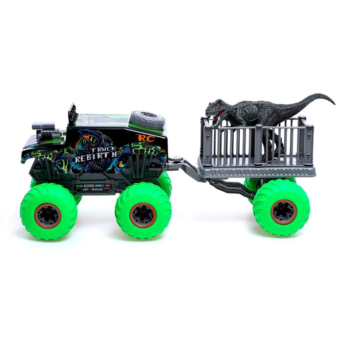 Джип радиоуправляемый Monster, с динозавром, 1:16, работает от аккумулятора 52621