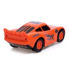 Машина «Тачка», работает от батареек, стреляет дисками, свет и звук, цвет оранжевый - фото 25511831