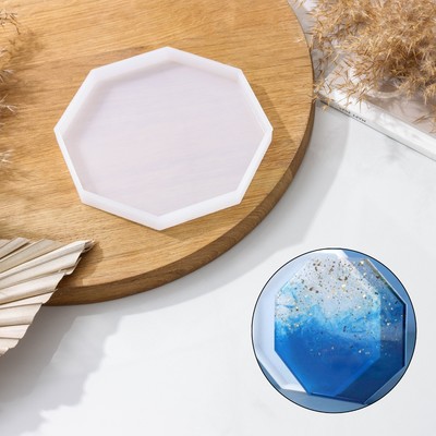 Молд для эпоксидной смолы Доляна «Восьмиугольник», силикон, 14×14×1.2 см, прозрачный