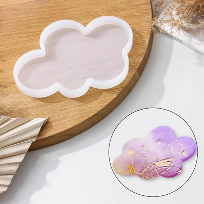 Молд для эпоксидной смолы Доляна «Облачко», силикон, 15×10.5×1.1 см, цвет прозрачный