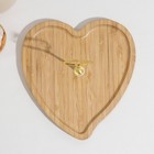 Блюдо для подачи Доляна «Сердце», 19,5×19,5 см, бамбук - Фото 3