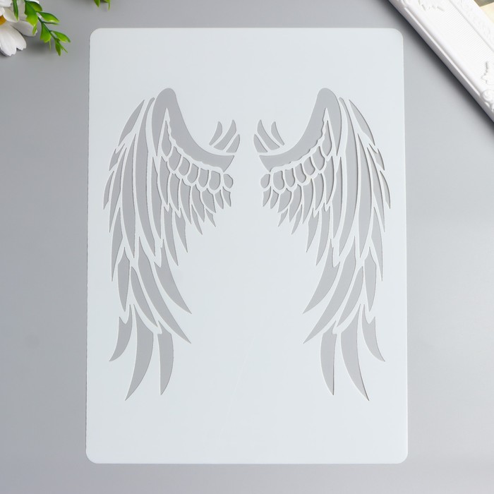 Трафарет пластик "Крылья" 29,7х21 см - Фото 1