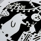 Трафарет пластик "Заяц и медведь - вечеринка" МИКС 17,8х10,4 см - Фото 2