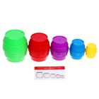 Развивающий набор «Цветные бочонки», по типу матрёшки, набор маркеров, карточки пиши-стирай - Фото 3