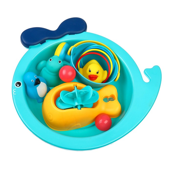 Набор игрушек для игры в ванне «Веселое купание», 13 предметов 52634