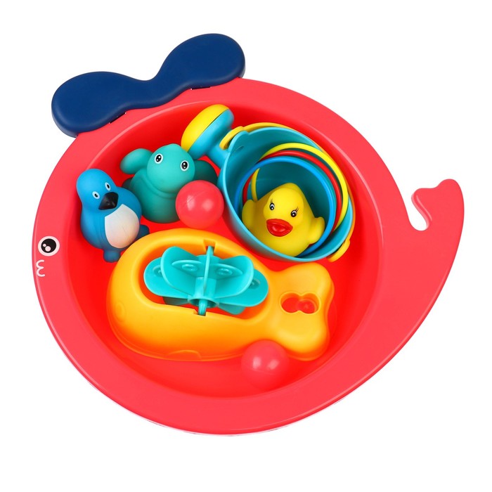 Набор игрушек для игры в ванне «Веселое купание», 13 предметов 52634