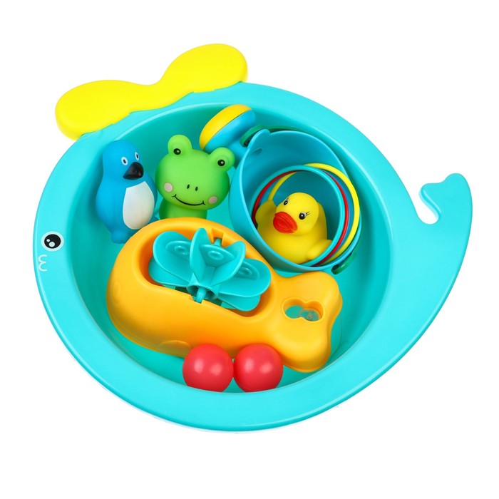 Набор игрушек для игры в ванне «Веселое купание», 13 предметов 52634