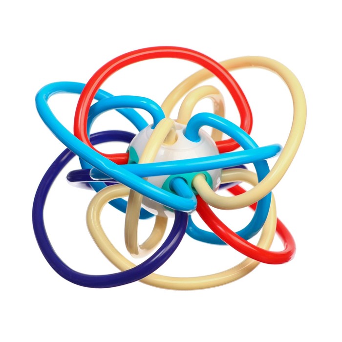 Набор игрушек для игры в ванне «Тактильные мячики и погремушка», 4 шт 52636