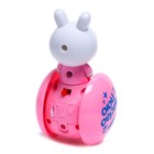 Развивающая игрушка «Музыкальная неваляшка: Милый зайчик», цвет розовый - фото 3747544