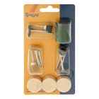 Набор мини-насадок для гравера ТУНДРА, щетки, полировальные круги, паста, 3.2 мм, 17 шт. - Фото 2