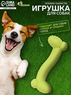 Жевательная игрушка для собак «Любимое лакомство», 11×4 см, TPR, салатовая - Фото 1