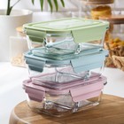 Контейнер двухсекционный с крышкой Cookn Freeze, 200мл/300 мл, 17,5×13,5×6 см, цвет МИКС - фото 804709463