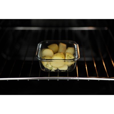 Контейнер Доляна Cook and Freeze, 300 мл, 12×6 см, с крышкой, жаропрочное стекло, МИКС