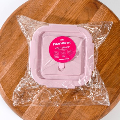 Контейнер Доляна Cook and Freeze, 300 мл, 12×6 см, с крышкой, жаропрочное стекло, МИКС