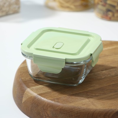 Контейнер Доляна Cook and Freeze, 300 мл, 12×6 см, с крышкой, жаропрочное стекло, МИКС