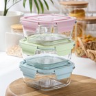 Контейнер для еды из жаропрочного стекла с крышкой Cook and Freeze, 500 мл, 13,5×6 см, цвет МИКС 7331082 - фото 16831498