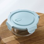 Контейнер из жаропрочного стекла круглый Cook and Freeze, 370 мл, 13,5×6 см, цвет МИКС - Фото 4