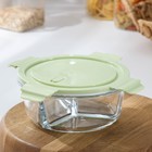 Контейнер трехсекционный из жаропрочного стекла Cook and Freeze, 750 мл, 18×7,2 см, цвет МИКС - Фото 2